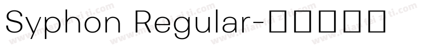 Syphon Regular字体转换